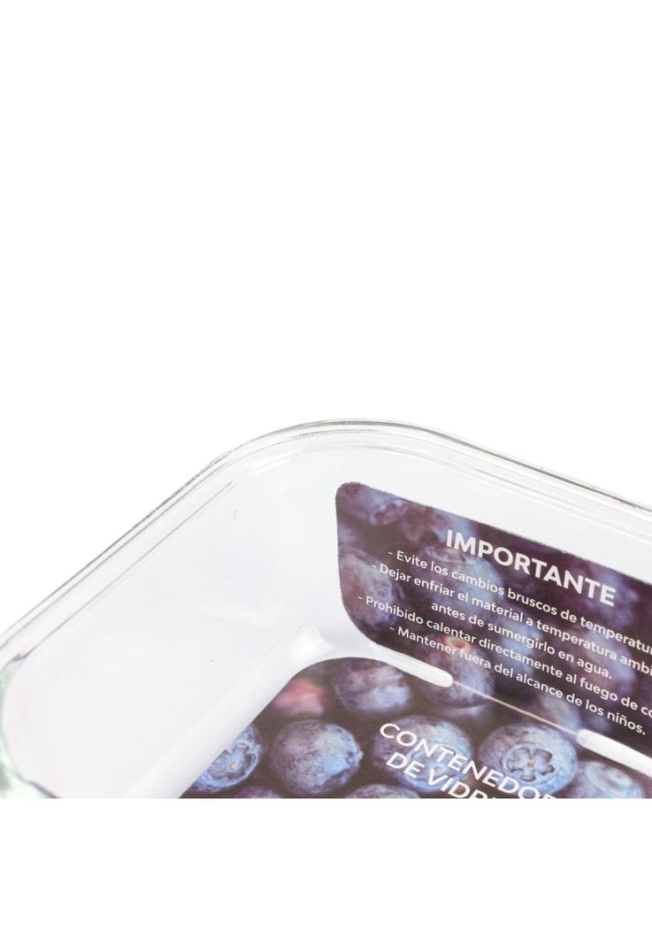 Contenedor Hermetico Vidrio Cuadrado 520ml-4