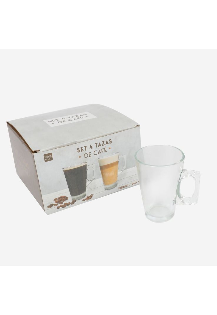 Set Tazas de Cafe 240ml (4u) Diseno 2