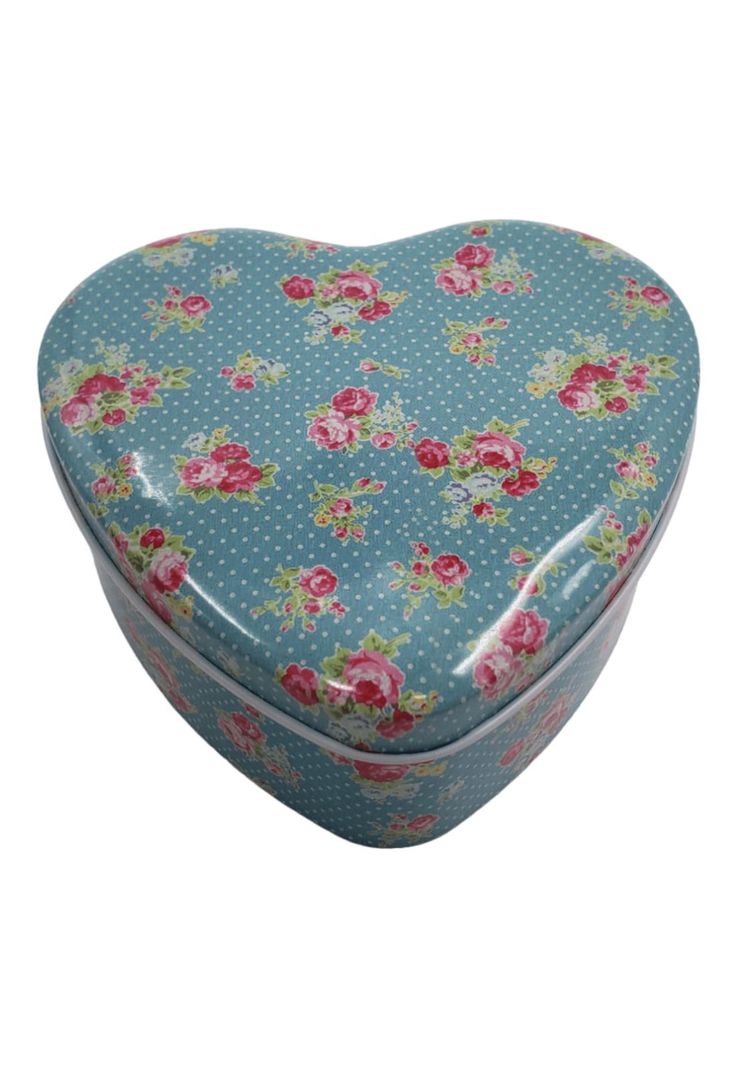 Set Cajas Diseño Corazon Metal Azul 12x11x5cm (3u)-0