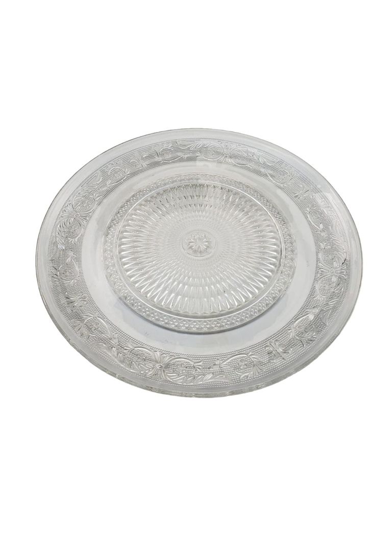 Plato Vidrio Redondo 33cm Diseno 2