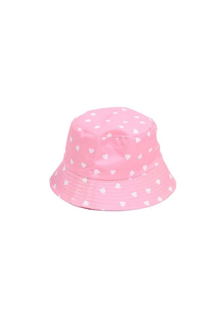 Sombrero Pescador Rosado Diseño Corazones 15*17cm-0