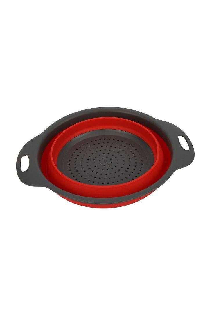 Colador Plegable Negro y Rojo-1