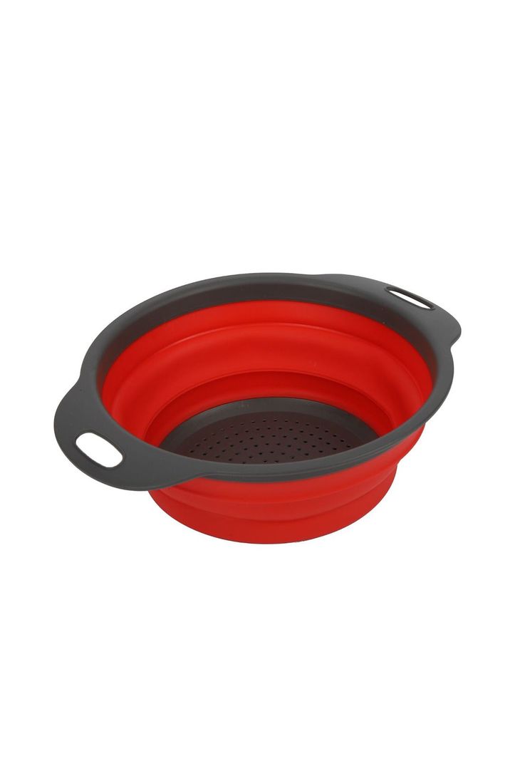 Colador Plegable Negro y Rojo-3