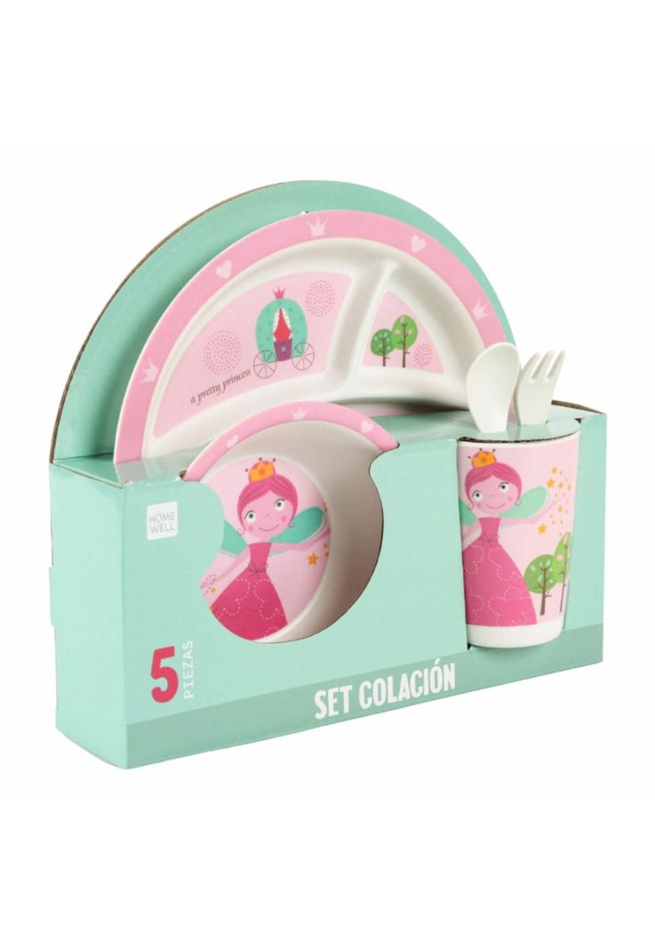 Set Melamina Rosado 5pcs