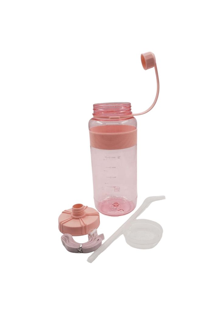 Botella de Agua Plástica Rosada 2000ml-1