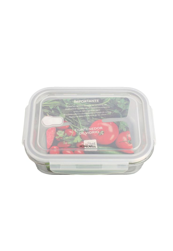 Contenedor Hermetico Vidrio Rectangular 1040ml Diseno 2