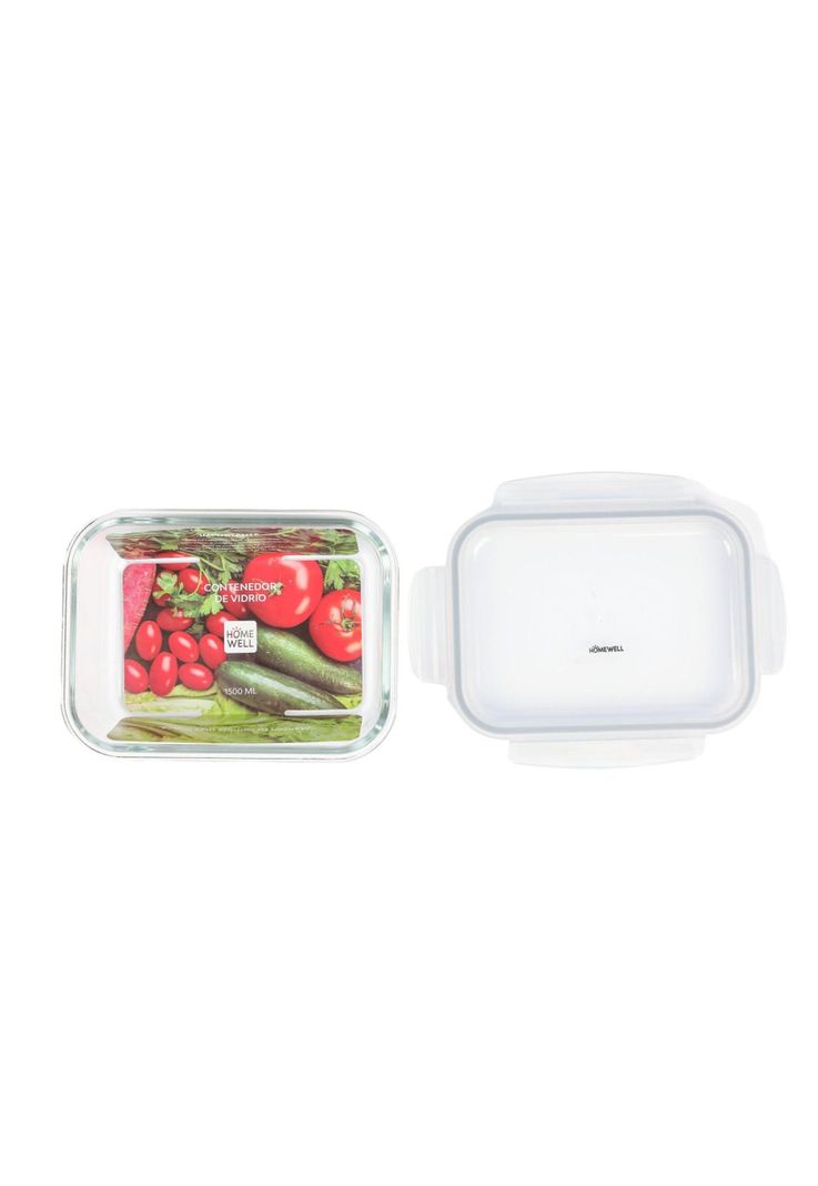 Contenedor Hermetico Vidrio Rectangular 1.5Lt-1