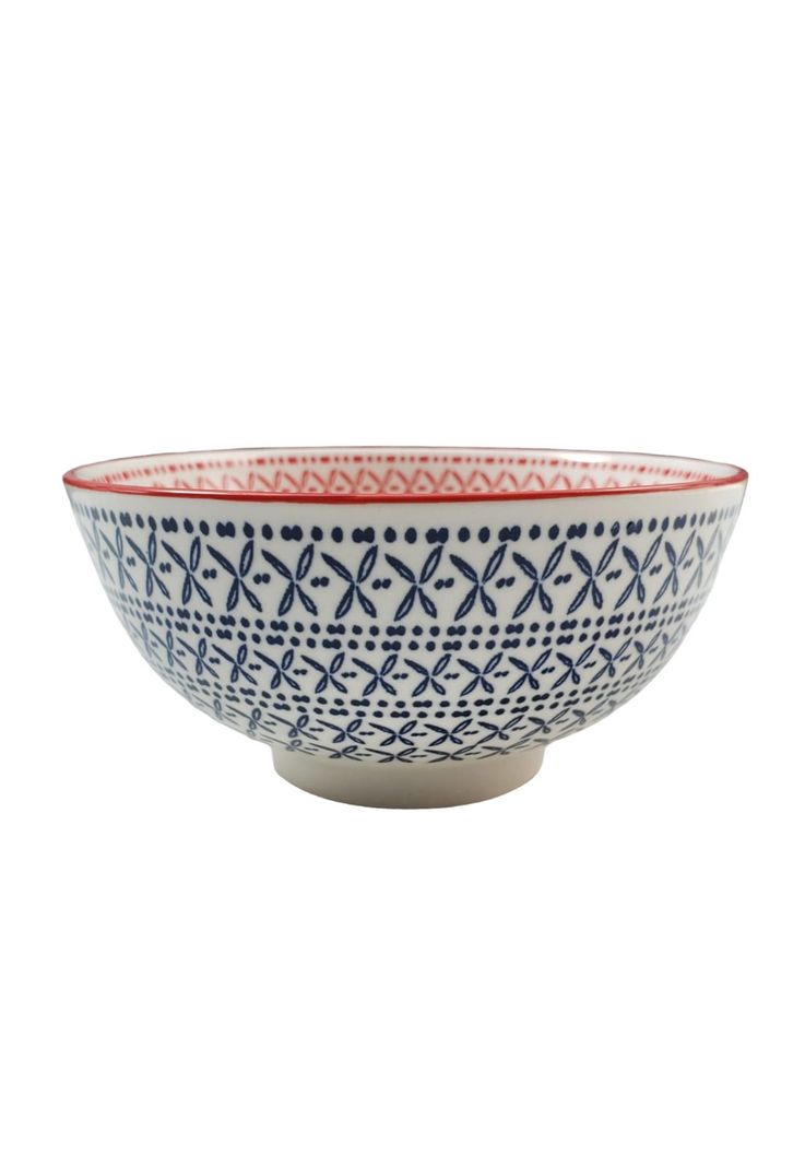 Bowl Loza Diseño Azul Rojo 13x7.5cm-2