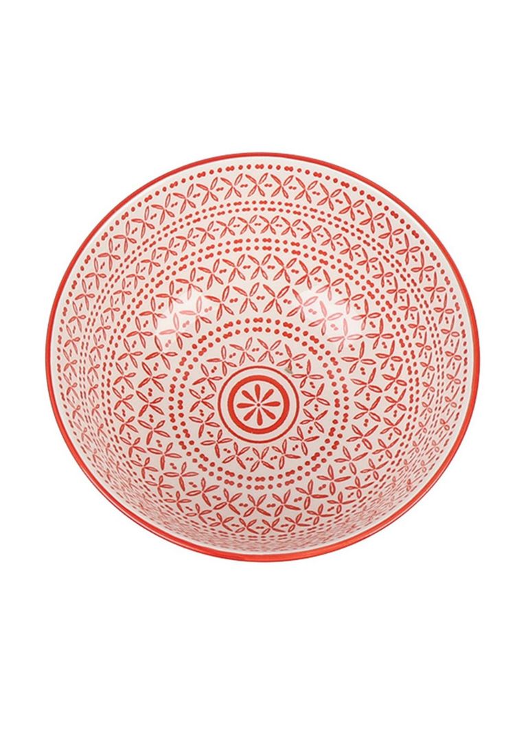 Bowl Loza Diseño Azul Rojo 13x7.5cm-3