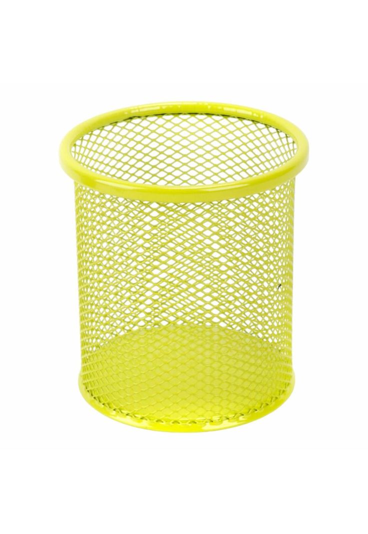 Porta Lapices Metal Amarillo 8.5*9.5cm-0