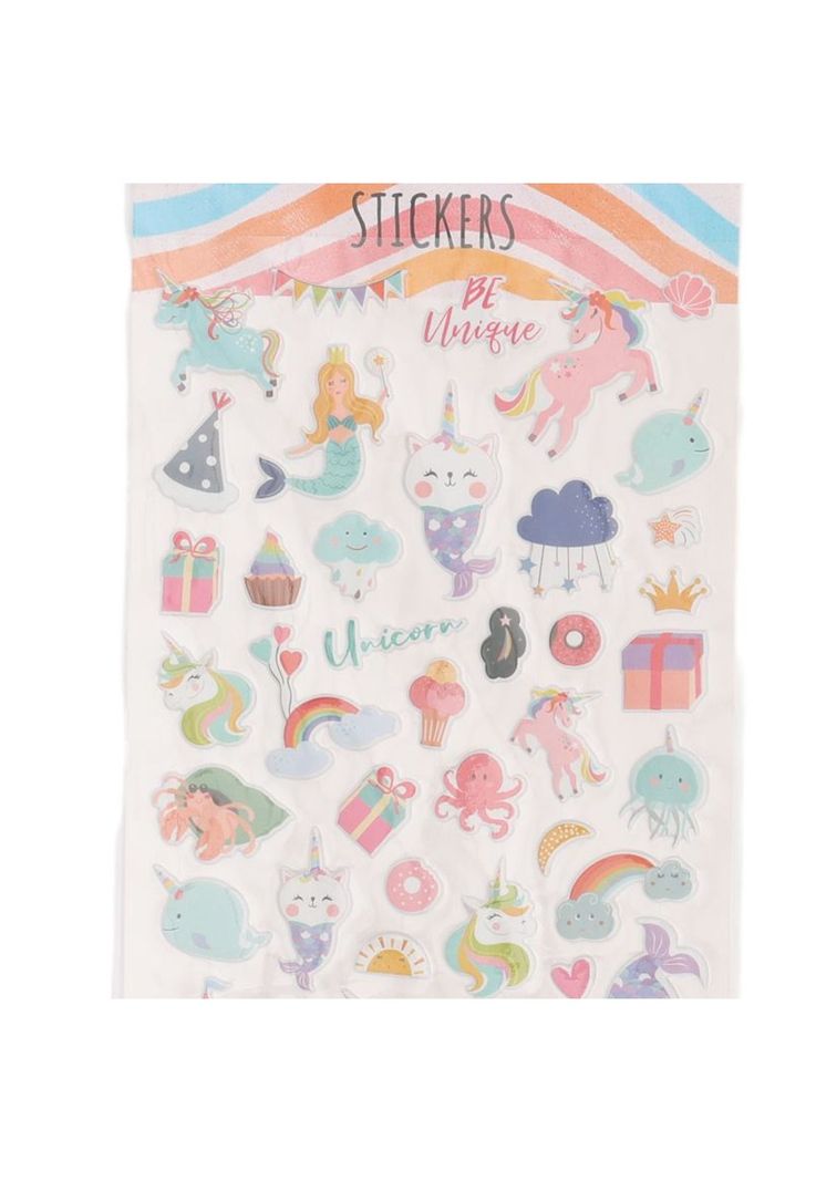 Sticker unicornios 14*25cm-0
