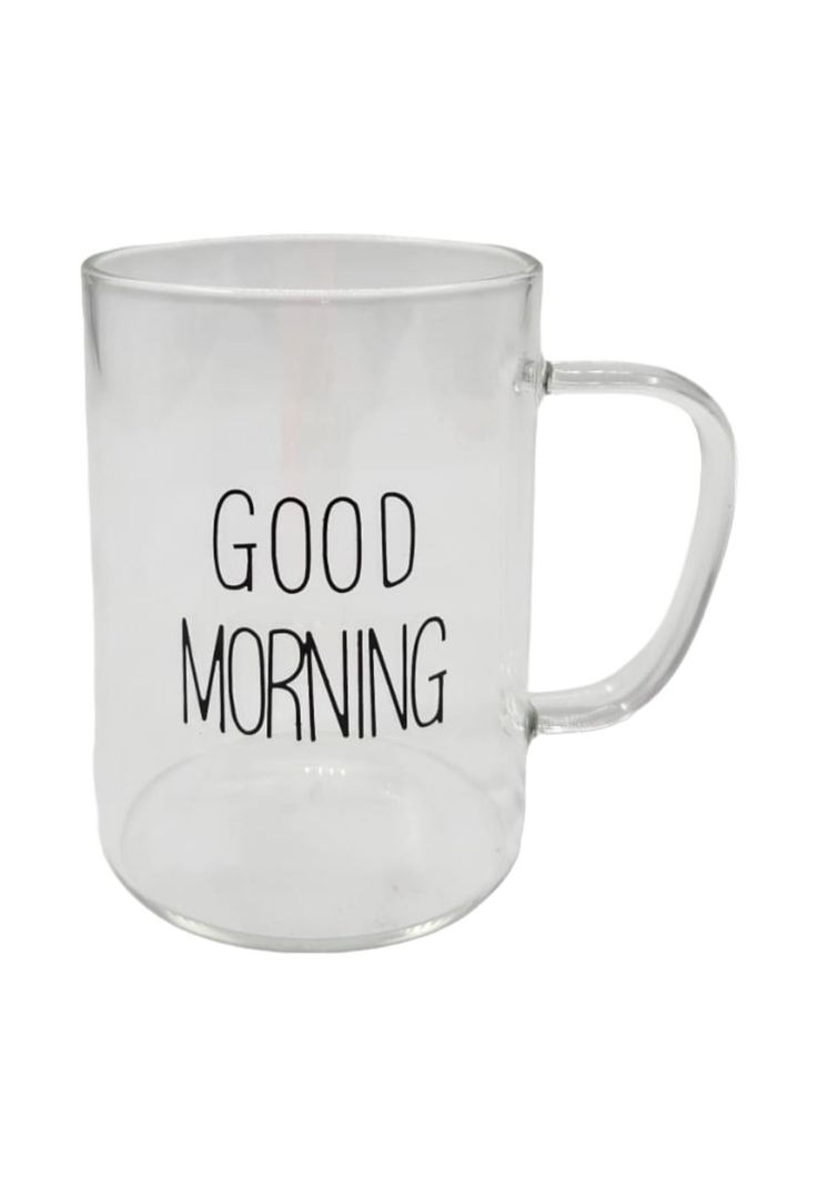 Taza Vidrio Diseño Good Morning 300ml-0