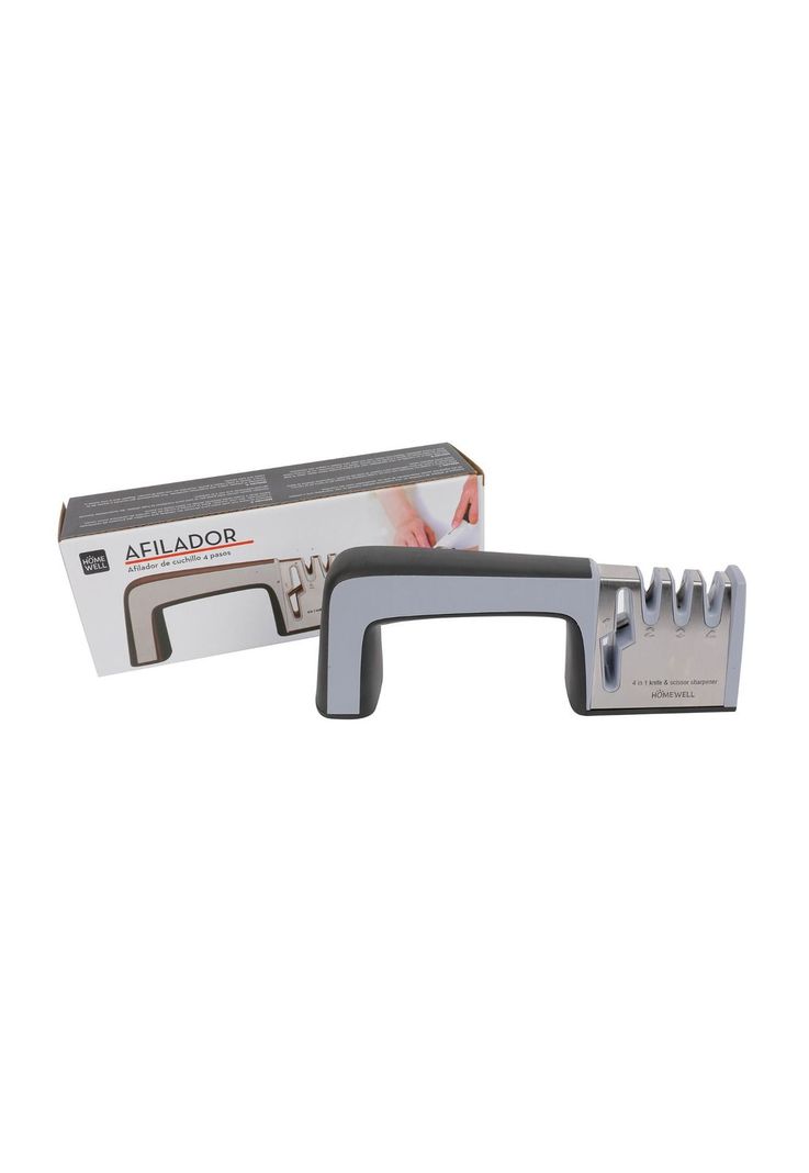 Afilador de Tijeras y Cuchillos Gris 22x6x9cm-0