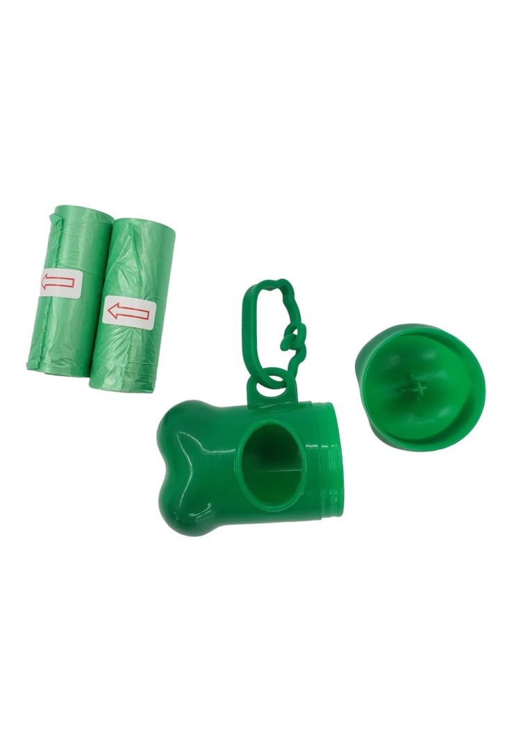Dispensador Hueso de Bolsas Mascota Verde-2