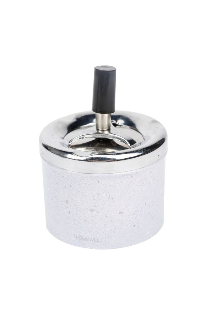 Cenicero de Metal Blanco 9x7cm-0