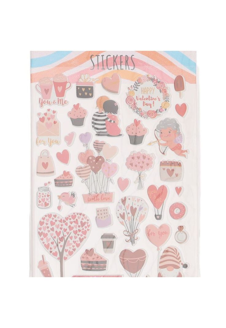 Sticker corazones 14*25cm-0