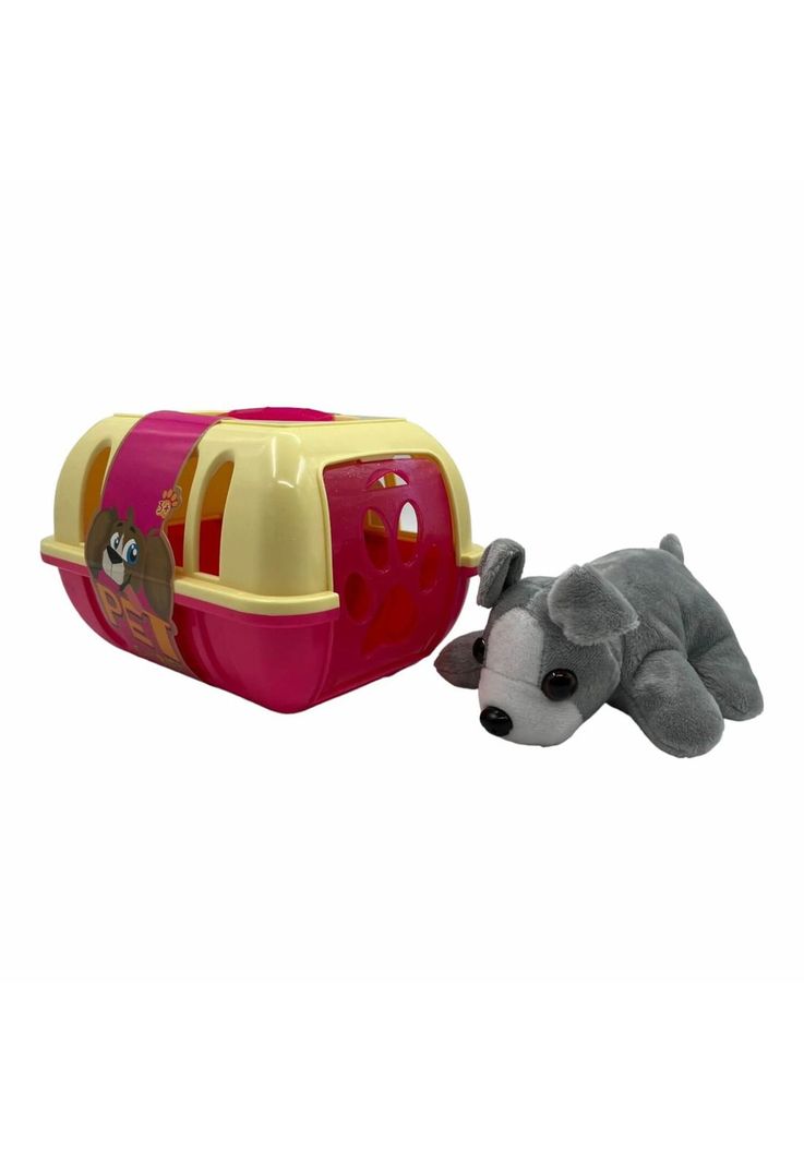 Casa Mascotas de Peluche Perro Gris