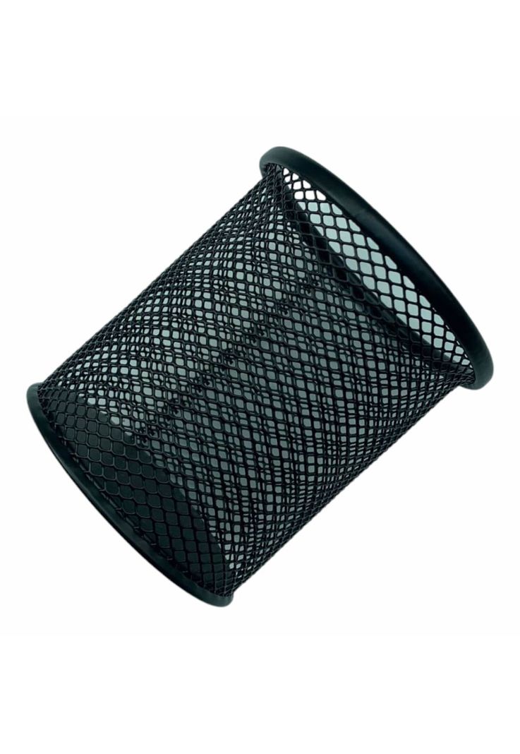 Porta Lapices Metal Negro 8.5*9.5cm-1