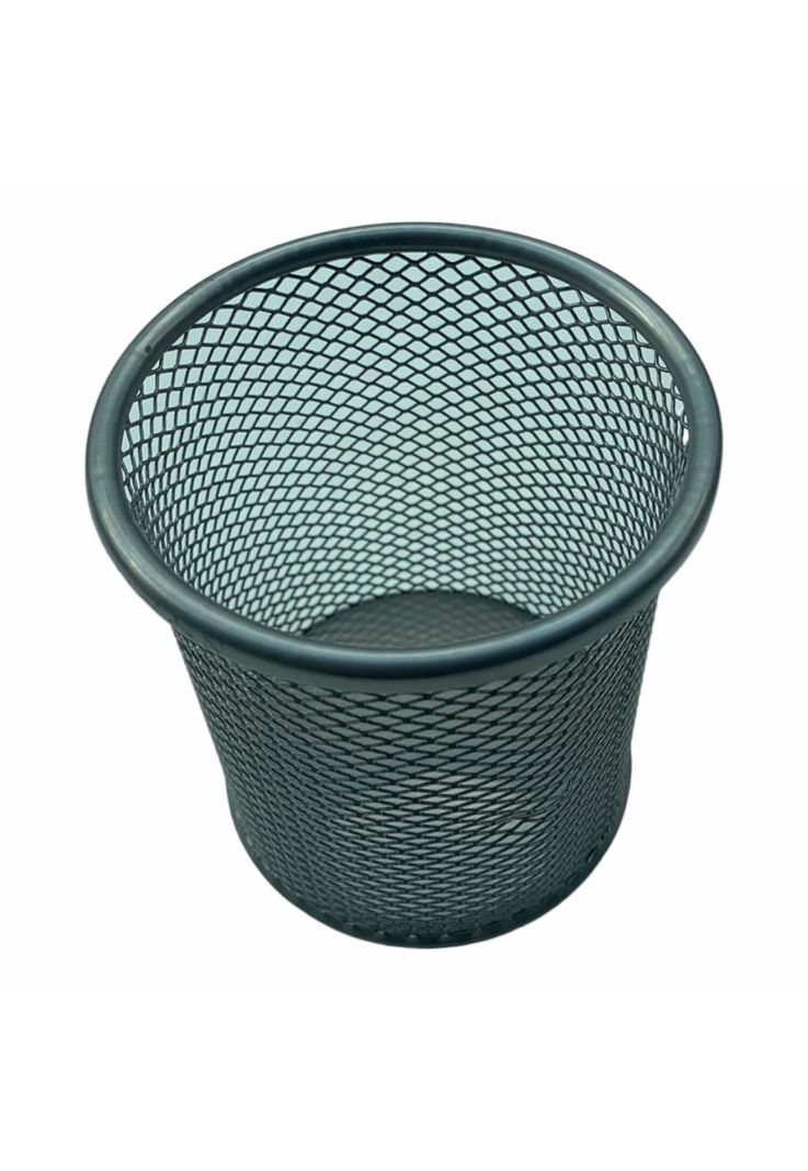 Porta Lapices Metal Gris 8.5*9.5cm-0