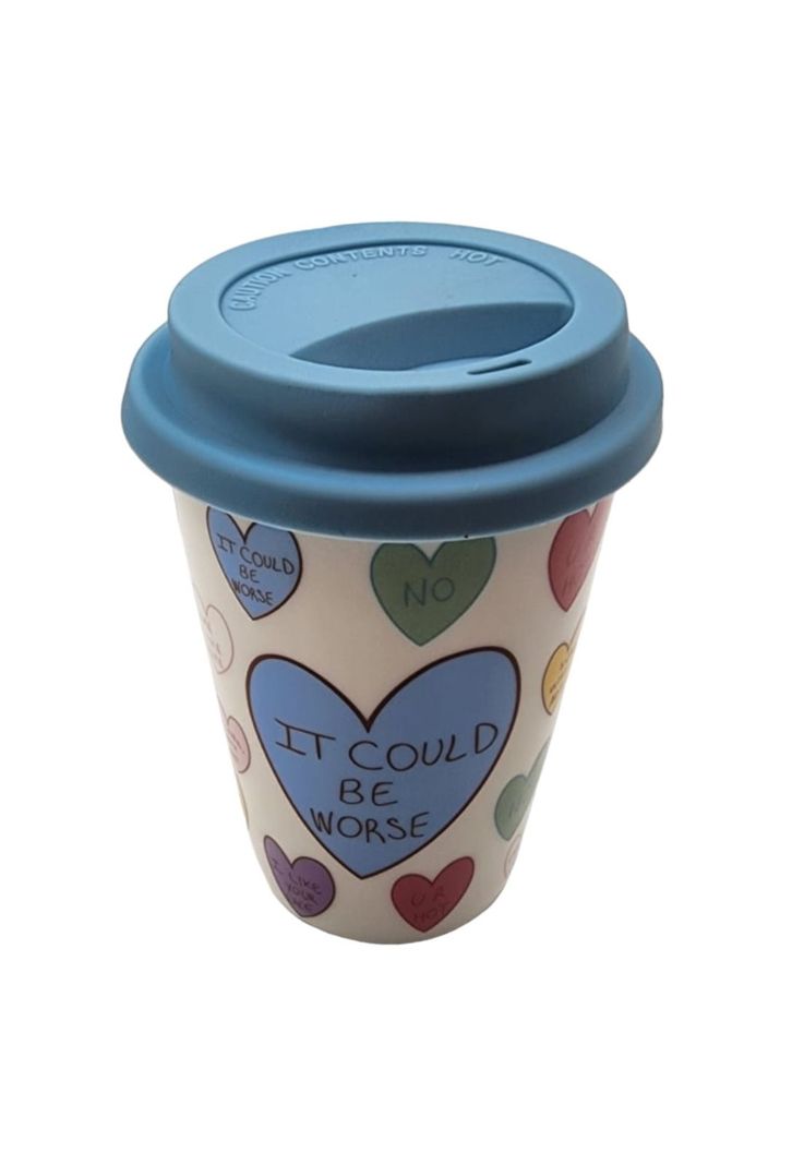 Mug Cerámica Tapa Silicona Azul 400ml-0