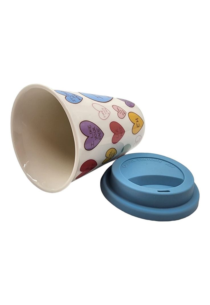 Mug Cerámica Tapa Silicona Azul 400ml-1