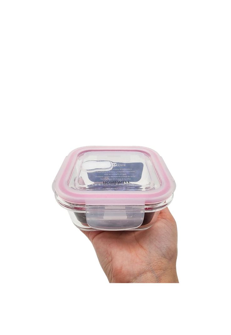 Contenedor Hermetico Vidrio Cuadrado 390ml-1