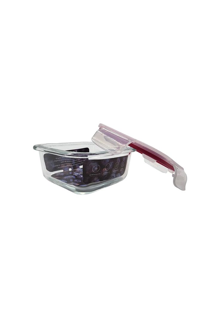 Contenedor Hermetico Vidrio Cuadrado 390ml-3