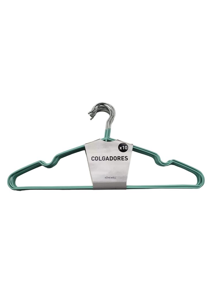 Set Colgador de Ropa Verde (10u)