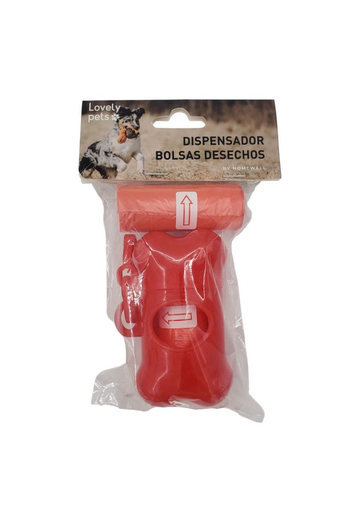 Dispensador Hueso de Bolsas Mascota Rojo-0