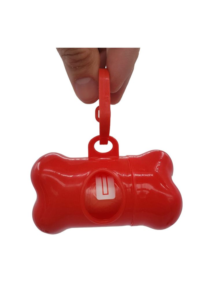 Dispensador Hueso de Bolsas Mascota Rojo-1
