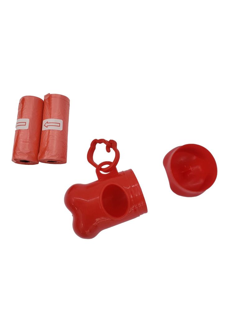 Dispensador Hueso de Bolsas Mascota Rojo-2