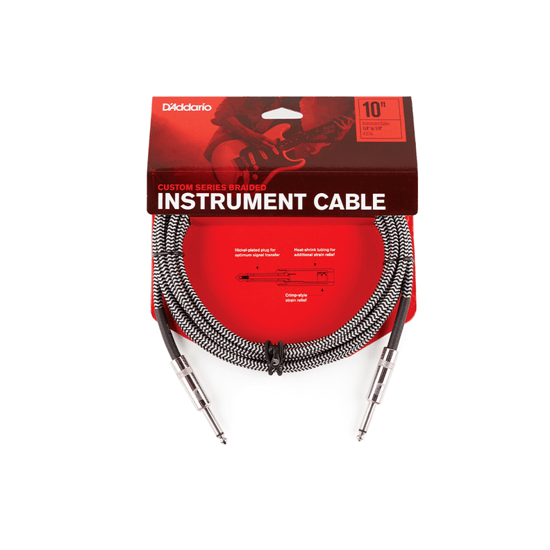 Cable Instrumento Trenzado Gris 6 Mts PW-BG-20BG - Daddario-0