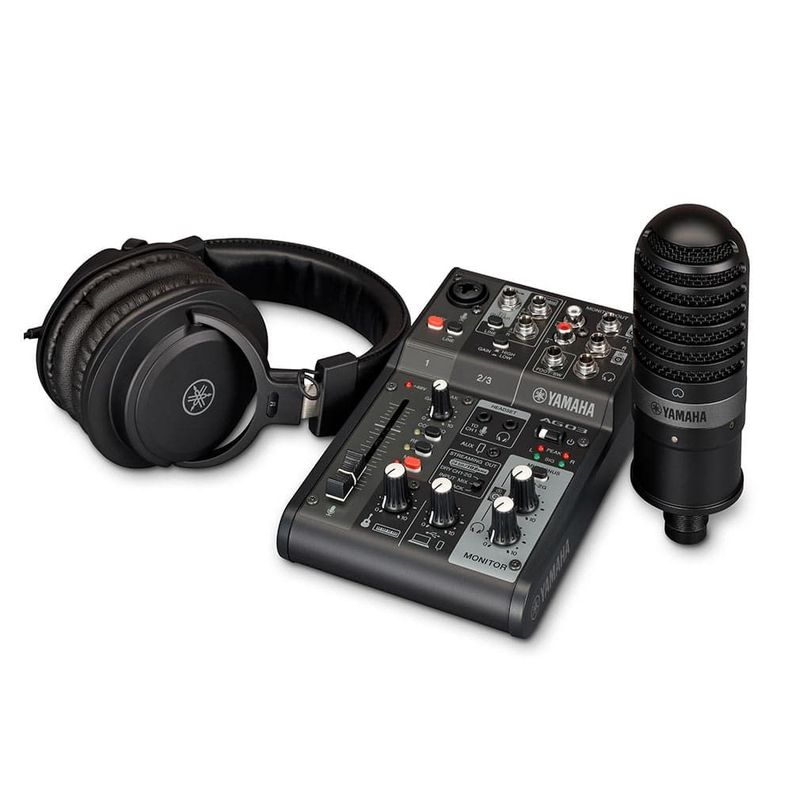 Pack de Transmisión en vivo 3 canales AG03MK2 Black - Yamaha-0