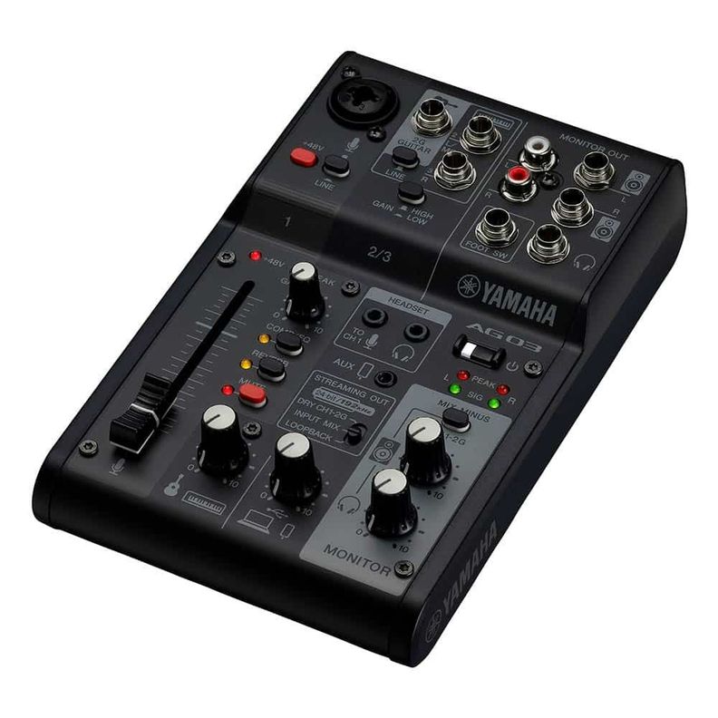 Pack de Transmisión en vivo 3 canales AG03MK2 Black - Yamaha-1