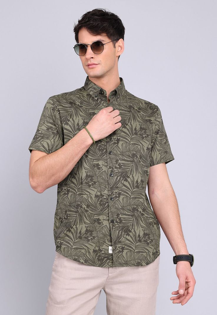 Camisa Manga Corta Floreada Arrow CM3040SVE-0