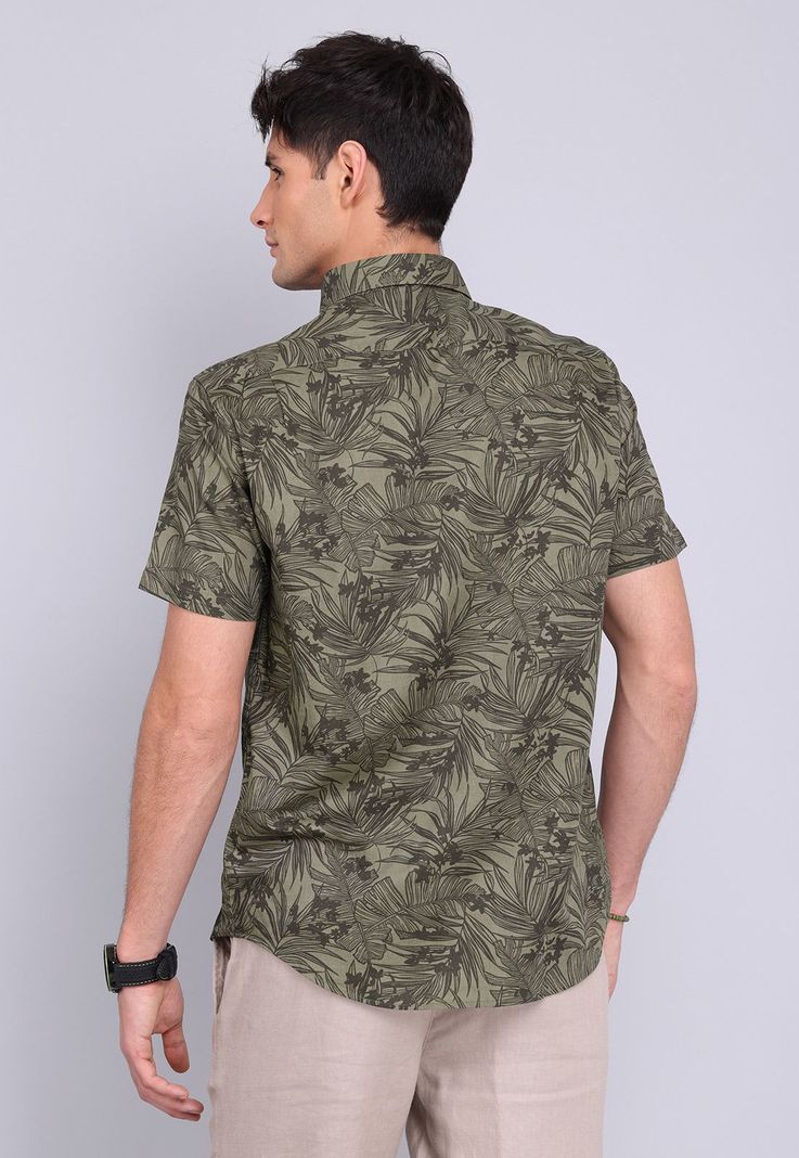 Camisa Manga Corta Floreada Arrow CM3040SVE-1