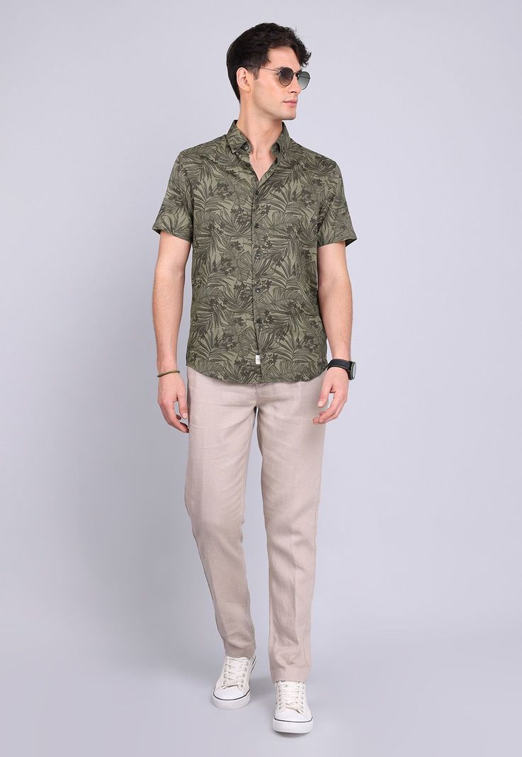 Camisa Manga Corta Floreada Arrow CM3040SVE-3