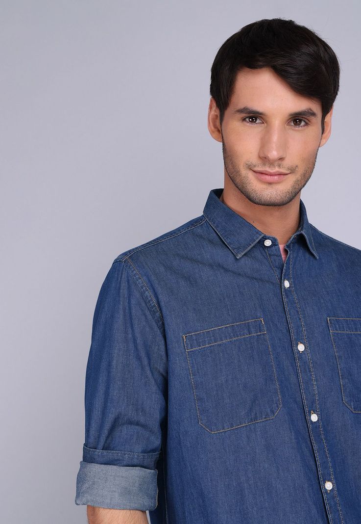Camisa Denim Manga Larga Arrow CM3052SAZ-1