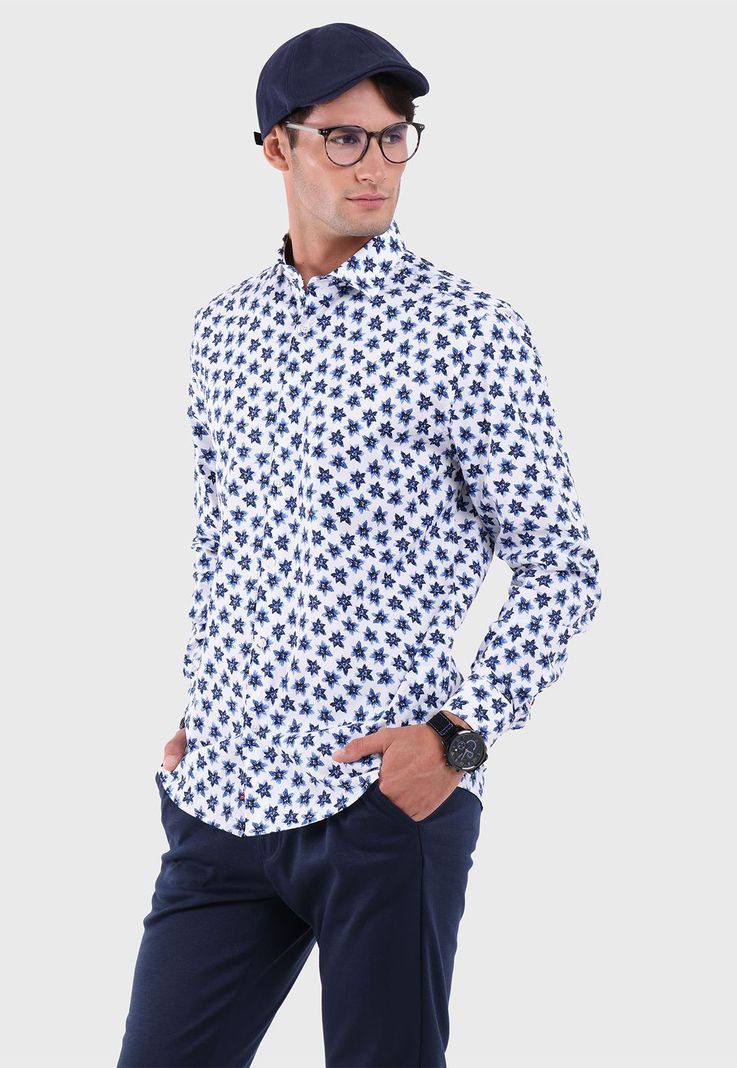 Camisa Spandex Floreada Arrow CM2523WBL-0