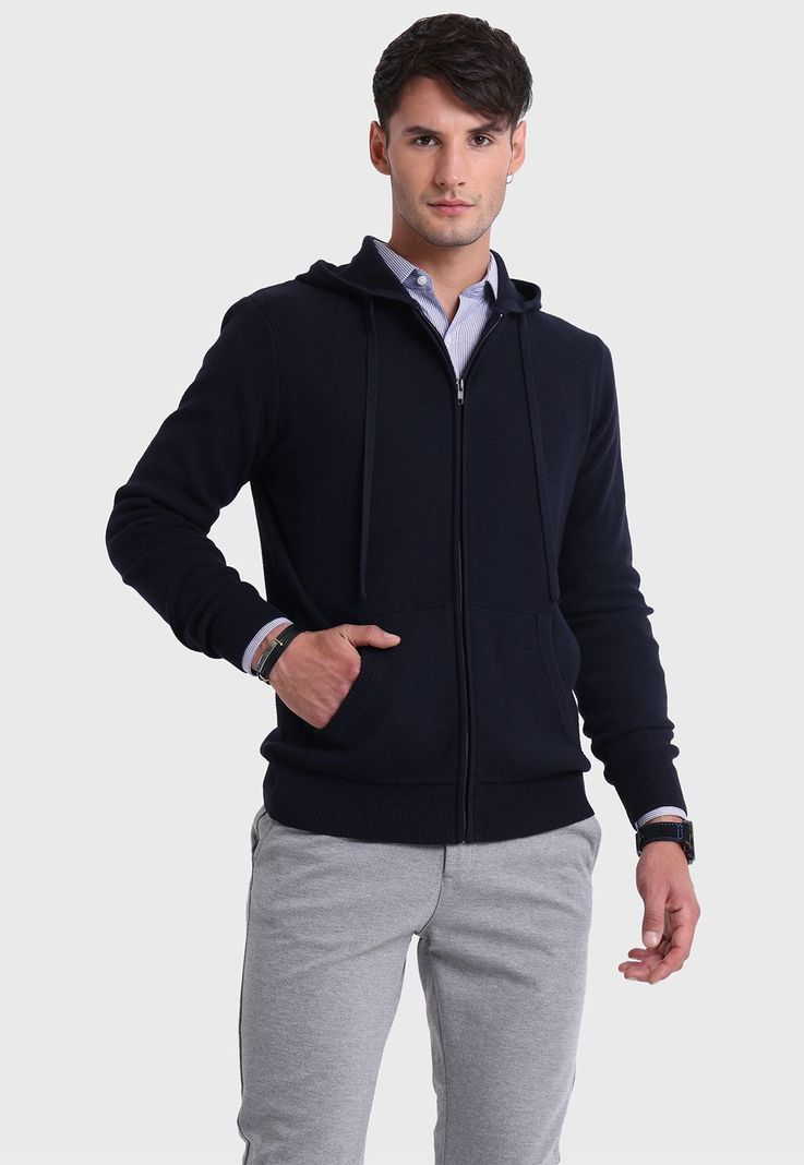 Sweater Full Zipper Capucha Arrow SWI4055NB-2