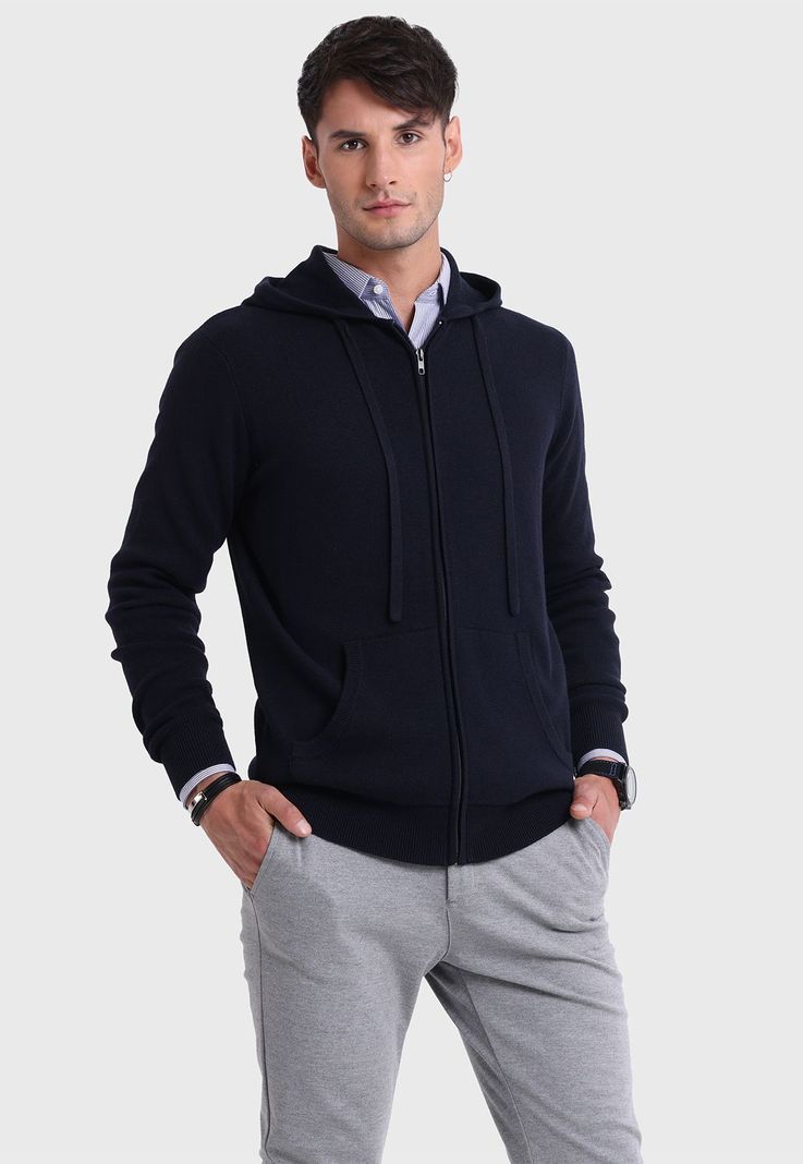 Sweater Full Zipper Capucha Arrow SWI4055NB-1