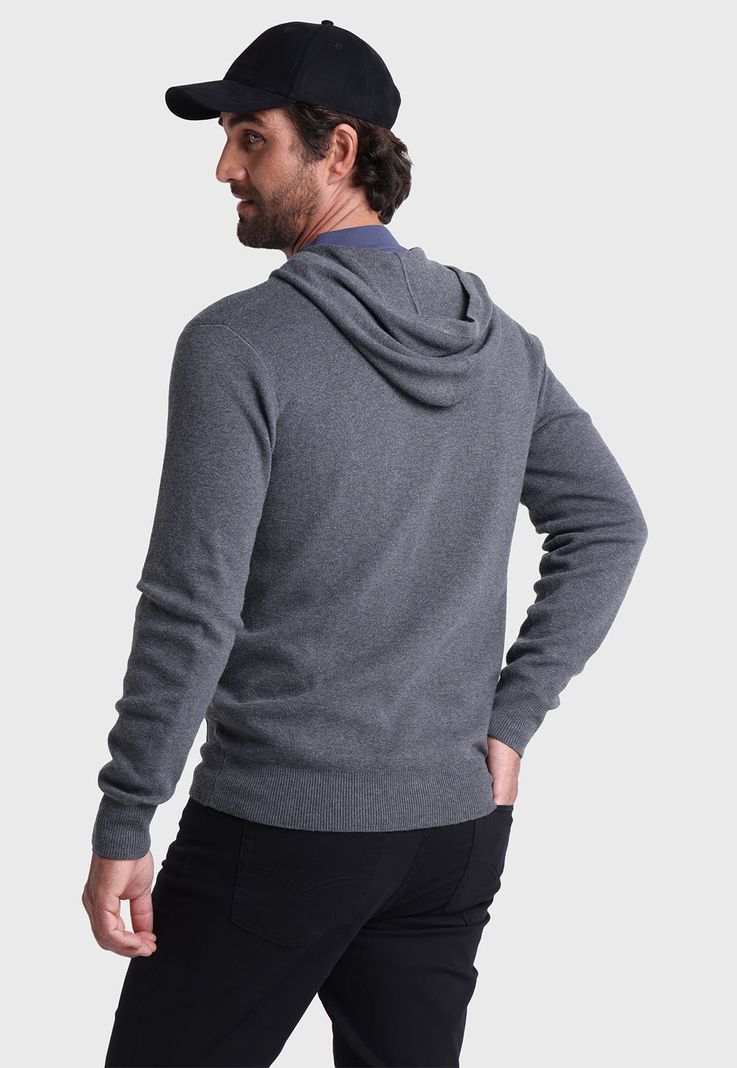 Sweater Full Zipper Capucha Arrow SWI4055GR-5