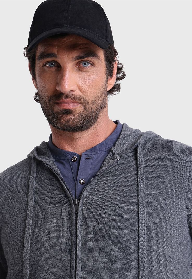 Sweater Full Zipper Capucha Arrow SWI4055GR-2