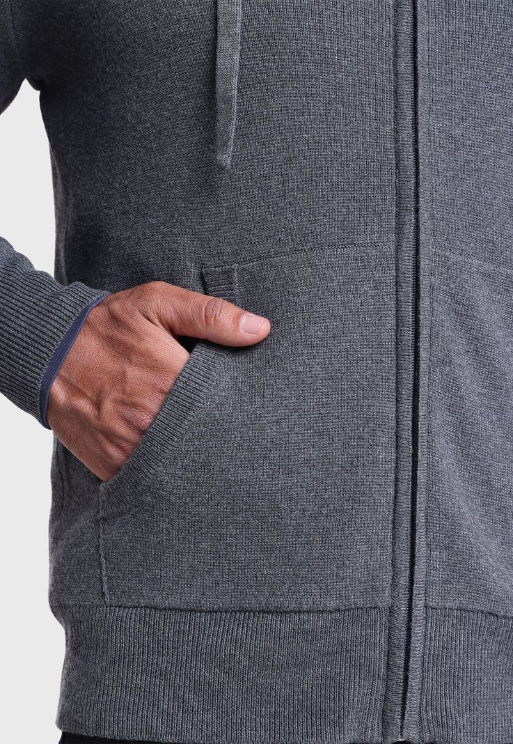 Sweater Full Zipper Capucha Arrow SWI4055GR-3