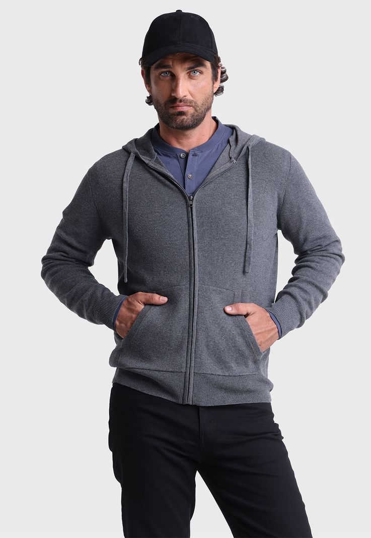 Sweater Full Zipper Capucha Arrow SWI4055GR-0