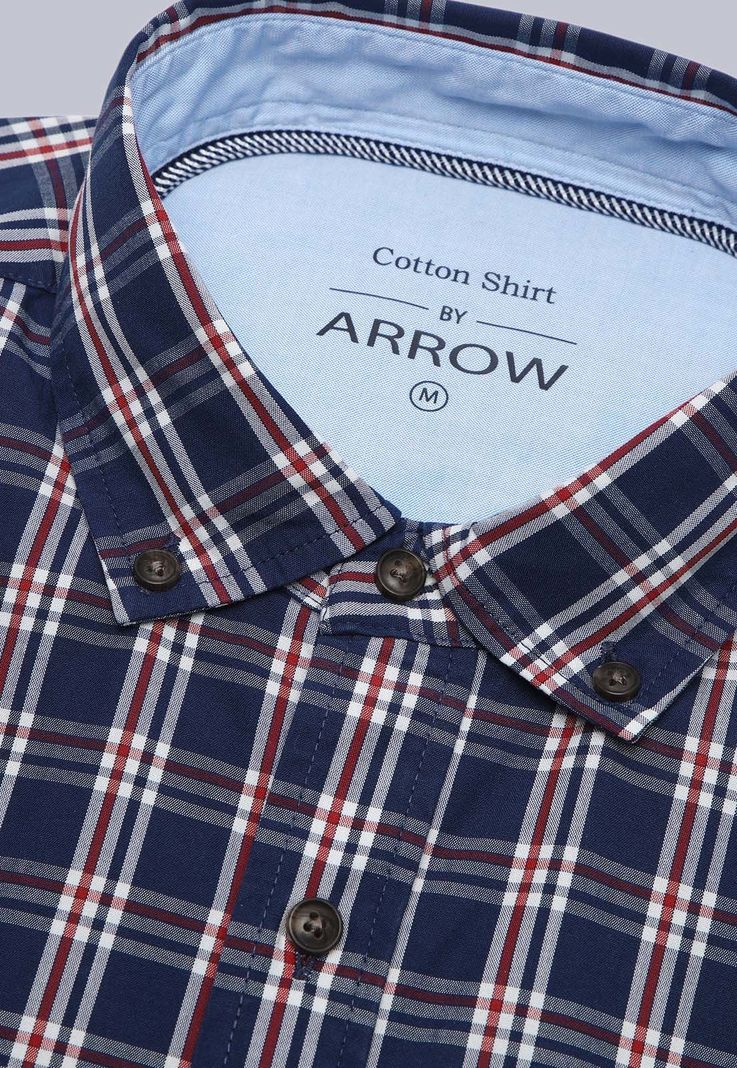 Camisa Cuadros Manga Corta Arrow CM3035SNB-4
