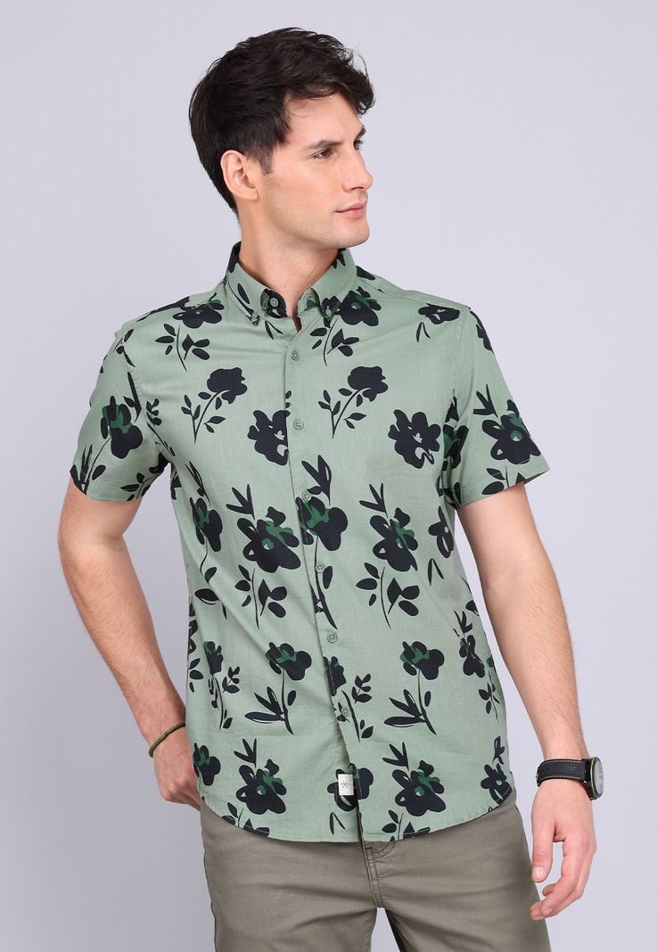 Camisa Manga Corta Floreada Arrow CM3023SVE-0