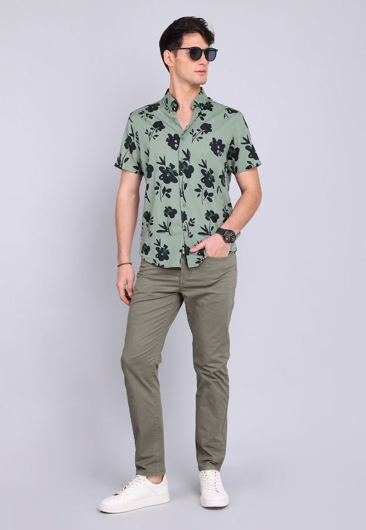 Camisa Manga Corta Floreada Arrow CM3023SVE-3