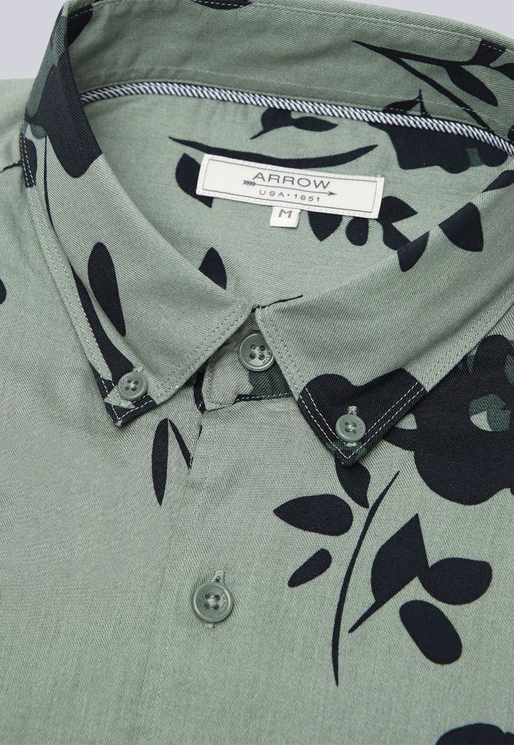 Camisa Manga Corta Floreada Arrow CM3023SVE-4