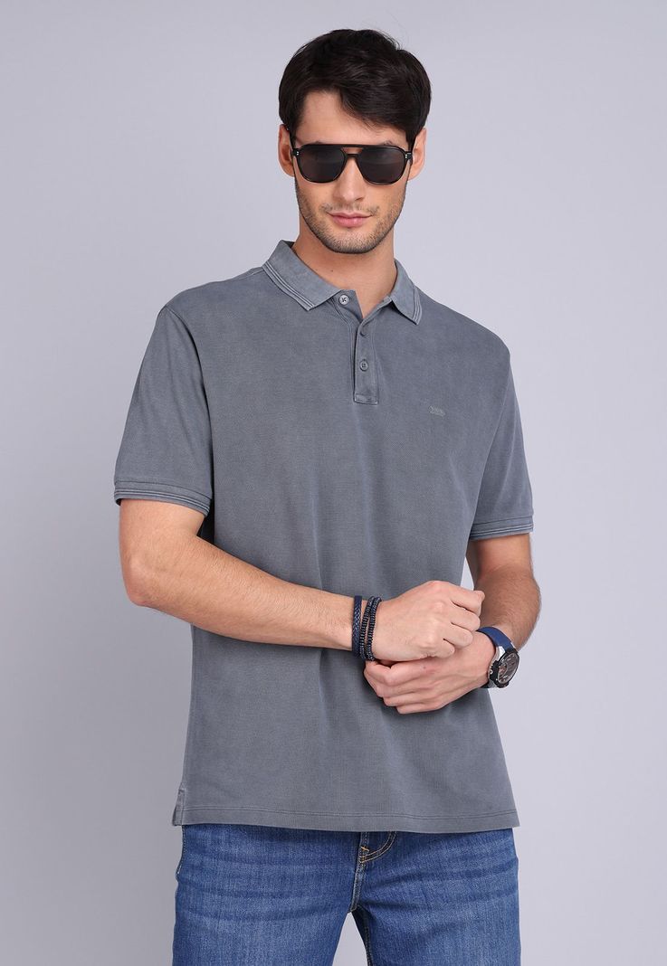 Polera Pique Stone Wash Arrow PO3076SGR-0